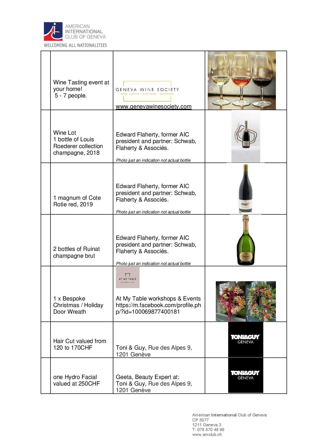 Silent Auction for Thanksgiving Event Pg 3